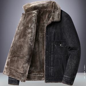 셀_JEEP 겨울 방한 자켓 보온 데님 코트 남성 기모 도톰 박시 빅사이즈 상의 패딩 트렌드 캐주얼 스웨이드