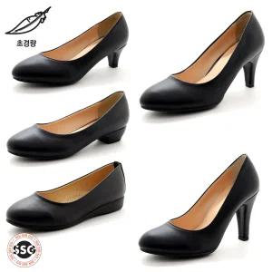 [2.5cm 3cm 5cm 7cm 9cm 215mm-270mm] 국내제작 가볍고 발볼편한 여성 작은발-큰발 스틸레토 펌프스 통굽 정장구두 NA 101-901 