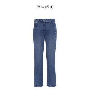 [롯데백화점]올리비아하슬러 메탈로고자수데님팬츠 DSDP101