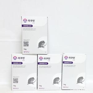 라쿠민 티피 1k ,4개 쥐살서제  분말살충제 빠른박멸 집쥐의구제 모든쥐적용 효과빠름