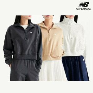 뉴발란스 여성 에슬레틱 세미크롭 반집업 맨투맨 3종 택1