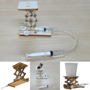 리프트만들기 DIY 나무 주사기 유압 압력 파스칼의원리 3단 사다리관절 리프트