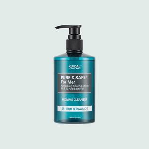 쿤달 퓨어 앤 세이프 쿨링 남성청결제 300ml (허브베르가못향)