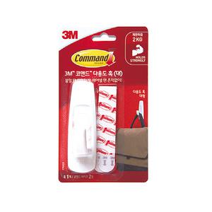 3M 코맨드 양면 테이프 다용도 훅 대 17003 제한 하중 2kg 데코 디자이너 탈부착식