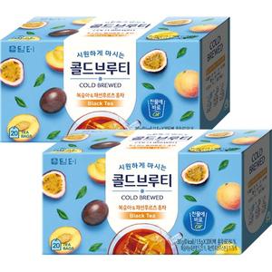 담터 콜드브루티 복숭아 패션후르츠 20T x 2개
