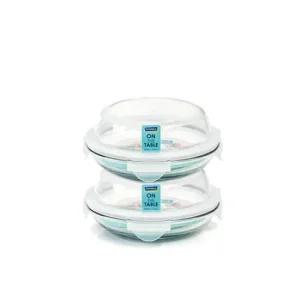 글라스락 온더테이블 원형 350ml 2조 세트
