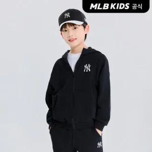 [택가89,000원][MLB키즈]베이직 스몰로고 후드 집업 NY (Black)7AHDB0251-50BKS