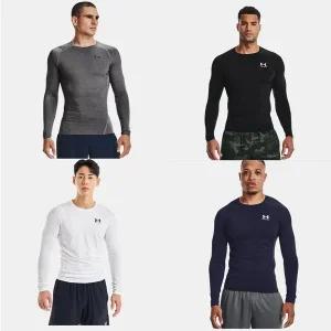언더아머 tx 운동복 1361524 남성 컴프레션 긴팔 UA HeatGear 스포츠 헬스 택 1 타이즈 쫄쫄이