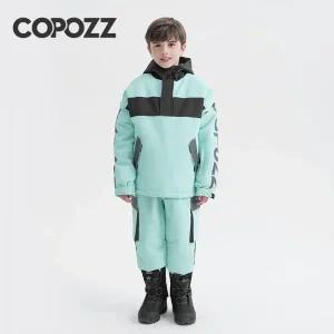 남자 여자 스키복 남성 여성 보드복 세트 COPOZZ-두꺼운 겨울 어린이용 방수 따뜻한 스키 재킷 바지 바람막