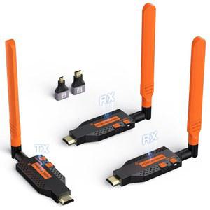 PC에서 출력 4G 3PCS 및 HDMI 노트북 1080P HD 쿨파이 앤 스트리밍 /5G TV로 오디오 익스텐더로 350피트 수신기 2개 2 전송 장거리 플러그 무선 플레이 비디오 송신기