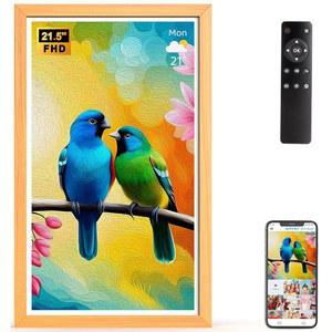대형 디지털 u2002사진 u2002프레임 스마트-디지털-그림-프레임 - 21.5인치 WiFi 프레임 FHD IPS 터치스크린 없음, 32GB, 리모컨, 스마트폰 화면 동기화, APP 이메일로 사진 동영상 전송, 아빠 선물하기