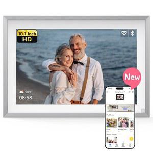 넥스포토 10.1인치 디지털 액자, 액자 64GB, 전자 듀얼 WiFi 터치스크린 블루투스, 모션 센서, 앱을 통한 간편한 사진 공유, 엄마 아빠를 위한 선물