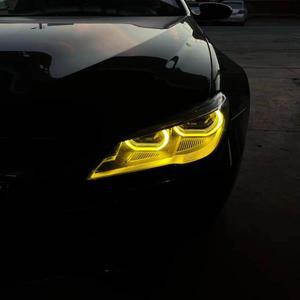BMW 6 시리즈 F12 F06 CSL 헤드라이트, 노란색 DRL LED 엔젤 아이 보드, 7394901 주간 주행등