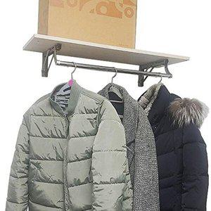 [셀러허브 패션][JHQR20Q2_4B]실용적인 스텐 수납선반 행거 수납 나무별매