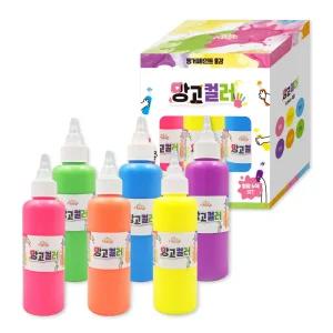망고컬러 핑거페인트 크림물감 160ml 6색 세트