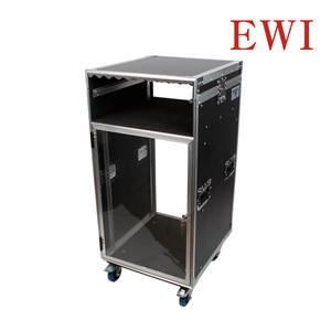 EWI BC-16UF-D 상부 믹서 장착형 이동식 랙케이스 16U 아크릴도어 / 바퀴 O / BC16UFD