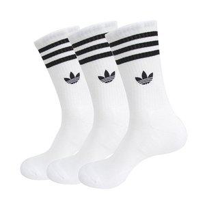 [아디다스] 오리지널 쿠션 3팩 세트 남성 여성 공용 중목 스포츠 마라톤 삭스 양말 화이트 JP1275