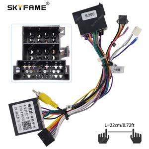 SKYFAME 차량 16 핀 와이어링 하네스 캔버스 박스 어댑터 디코더 안드로이드 라디오 전원 케이블 Zotye E20