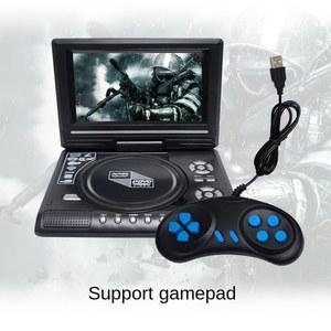 DVD 플레이어 블루레이 상단 인치 휴대용 자동차 VCD CD 게임 TV USB 라디오 어댑터 지원 FM 수신 EU 플러그