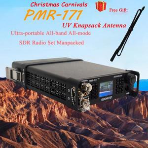 PMR-171 GUOHETEC SDR cb무전기 햄 라디오, 울트라 포터블 트랜시버, 100KHz-2GHz 20W  UV 안테나