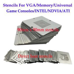 90MM BGA 직접 열/90X90MM VGA 메모리 용 그래픽 카드 스텐실 범용 게임 콘솔 INTEL NDVIA ATI 비디오 칩 스텐실