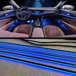 자동차 실내 엠비언트 라이트 풋등 무드등 LED 75CM/110CM RGB 스트립 64 색 주변 조명 인테리어 아크릴 광