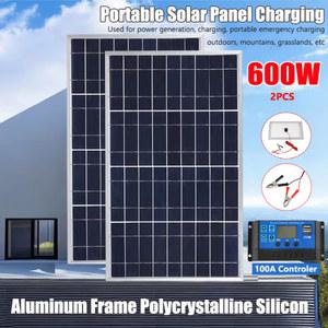 태양광 패널 600W 300W 태양 전지 18V 다결정 야외 충전식 발전기 가정용 초원 비상