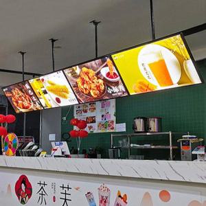 천장 메뉴판 카페 식당 주문표 스크린 식단표 LED 수직 대형 37 1x63 3cm 보드