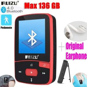 RUIZU X50 X52 스포츠 블루투스 MP3 플레이어 8GB 클립 미니 화면 지원 FM 녹음 전자 책 시계 보수계 음악 플레이어