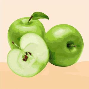 초록청사과 러블(캔버스) DIY그리기 25x25