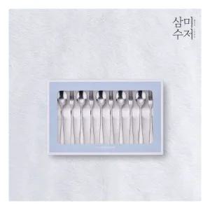 수저기본 미러 티스푼 과일포크세트 10P