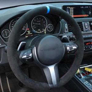 BMW 스포츠 F30 F22 용 실제 알칸타라 스티어링 휠 커버, 자동차 액세서리
