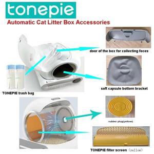 TONEPIE 자동 고양이 쓰레기 액세서리 빈 도어 하단 캡슐 환기 스크린 필터 메쉬 애완 화장실 교체