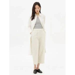탑텐 여성 릴렉스 밴딩 치노 크롭 팬츠MSE2PP2201