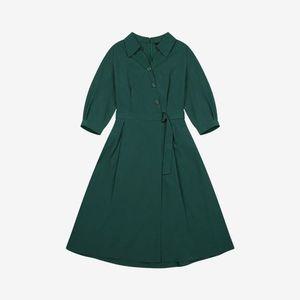[갤러리아] [SI]오픈카라 랩 핀턱 D링원피스(SHK2154DOO)