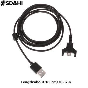 로지텍 G502 G900 G 프로용 내구성 무선 게이밍 마우스 USB 충전 케이블 직조 와이어 교체 1.8M