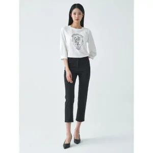 [하프클럽/지센]고축 슬림핏 팬츠 LSPTO372_BK