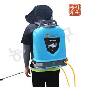 엑시툴 전동 분무기 20L 자동 충전식 화초 비료 농약 살포기 방역기 충전 고압 세차