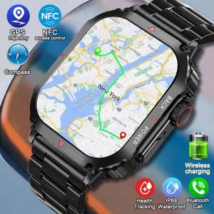 2025 Xiaomi Huawei 군용 스마트 워치 남성용 야외 GPS 스포츠 피트니스 트래커 건강 모니터 1 95 
