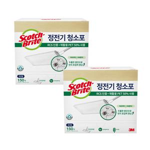 3M 정전기 청소포 대용량 재활용 PET 대형 x 150매 2개 스카치브라이트