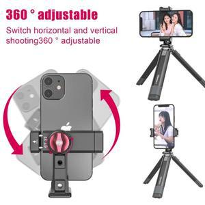 울란지 ST-27 아이언맨 IV 메탈 폰 클립 360 ° 콜드 슈 1/4'' Arca 삼각대 마운트 베이스가 포함된 수직