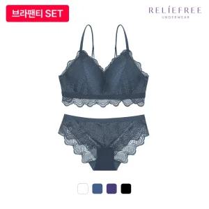 [릴리프리][세트] 오도어 레이스 브라렛