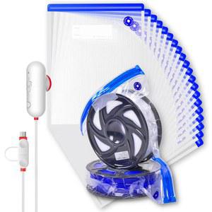 휴대용 USB 펌프가 포함된 Vacbird 3D 필라멘트 보관 가방 키트, 20팩 진공 보관 밀봉 가방, 필라멘트 건조 유지를 위한 스풀 밀봉