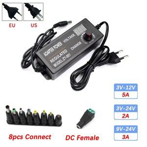호환 조정  POWER LOGIC 공급 장치 어댑터 AC DC 3V 12V 24V 9V 2A 3A 5A 디스플레이 화면 전압 조절 기능