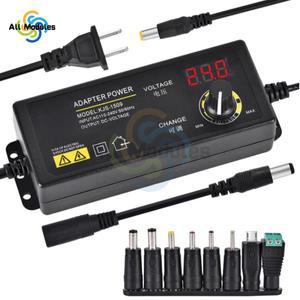 60W 범용 전원 공급 장치 DC 3V-36V 가변 어댑터 100V-240V 1.5A AC-DC 변환기