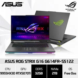 [재고보유 한컴+백팩 증.정]ASUS ROG STRIX G16 G614FR-S5122 라이젠9 9955HX3D RTX5070Ti AI 게이밍 노트북 32GB 2TB 업그레이드