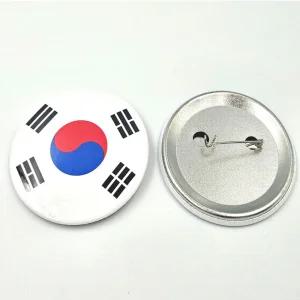 태극기 뱃지 핀버튼 58mm 벳지 태극 브로치 태극기부대 여행뱃지 가방핀버튼