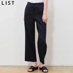 [리스트(LIST)] 소프트 린넨 백 밴딩 와이드 팬츠 (택가격: 208000원)