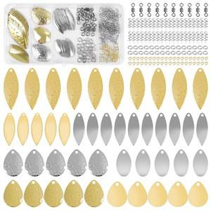 루어 제작을 위한 콜 도 블레이드 165개 제작 용품 키트 DIY 스푼 리그 우 액세서리 세트 월리 베이스 낚시용