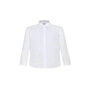 [오스틴리드][이지케어/SLIM FIT] 화이트 와이드 카라 드레스 셔츠-A3DL2962